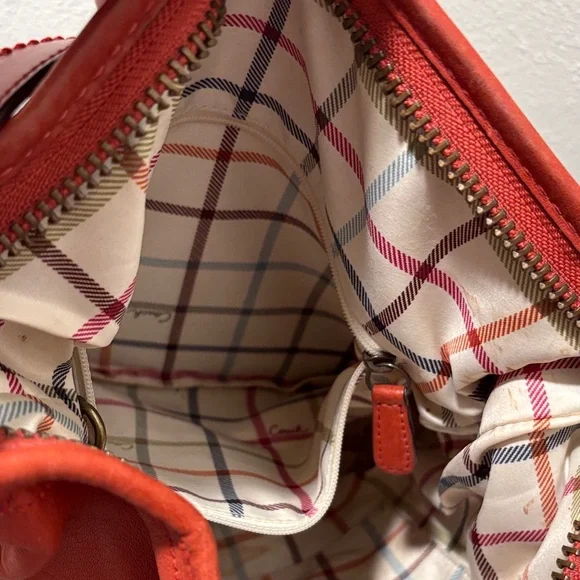 Coach 11422 dark Orange Leather Shoulder Bag - Picture 12 of 16